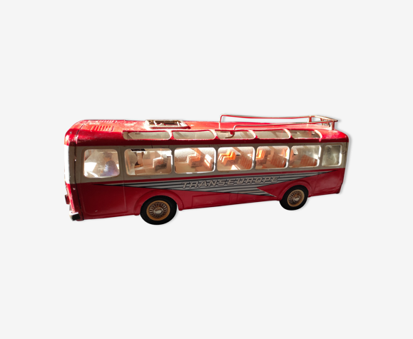 Joustra autocar bus setra transeurope jouet ancien tole moteur à friction  39cm | Selency