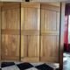 Brutalist wardrobe made of solid elm from Maison Regain, vintage 1970.