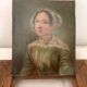 Old painting oil portrait 19th