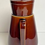 Vintage Villeroy & Boch teapot, in brown stoneware, made in Luxembourg