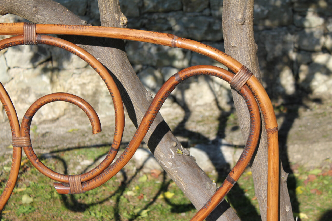 Vintage rattan headboard