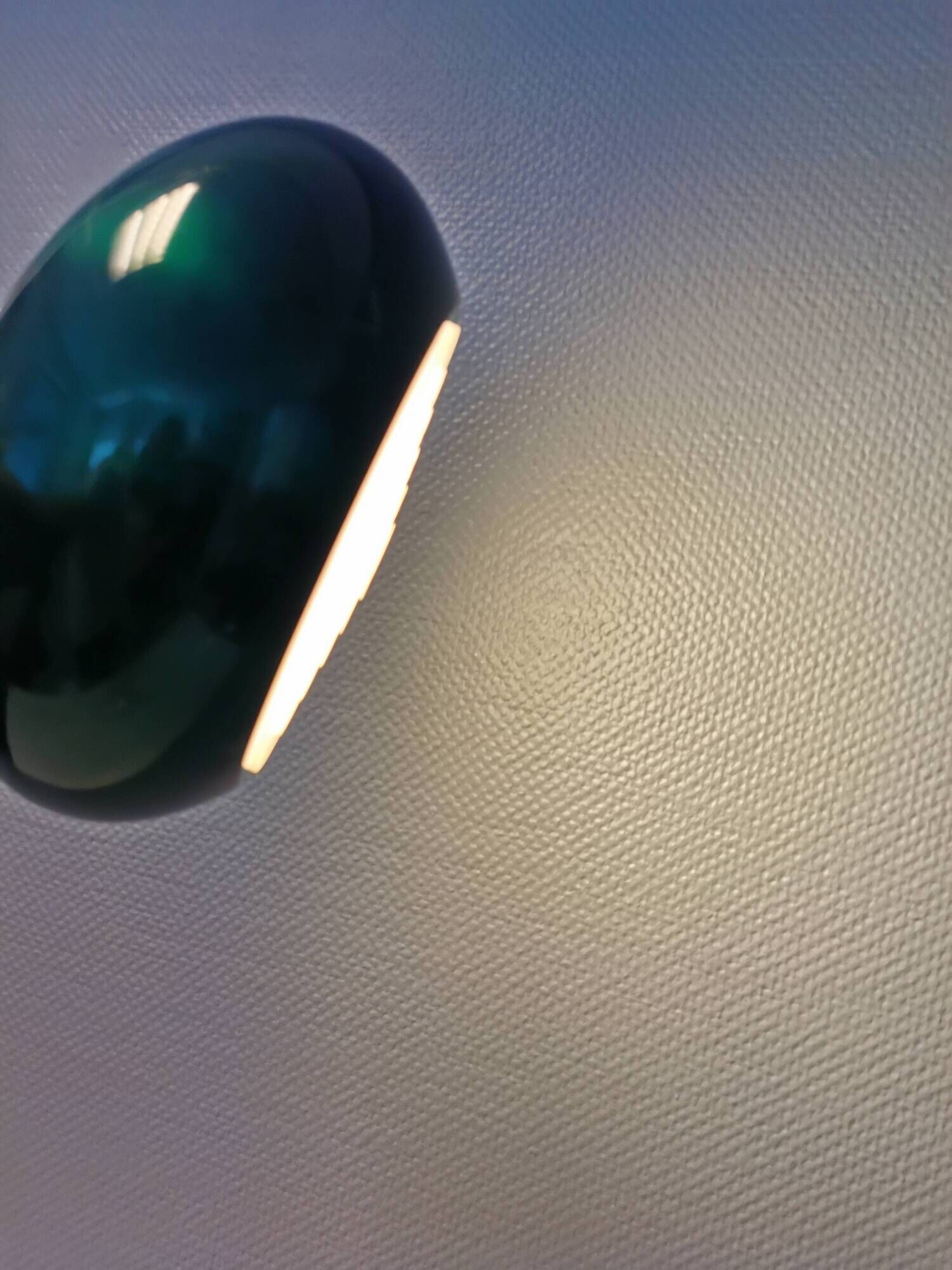 Top-class design lamp Model Medio in metal green colour (original) 1966. Jo Hammerborg Denmark