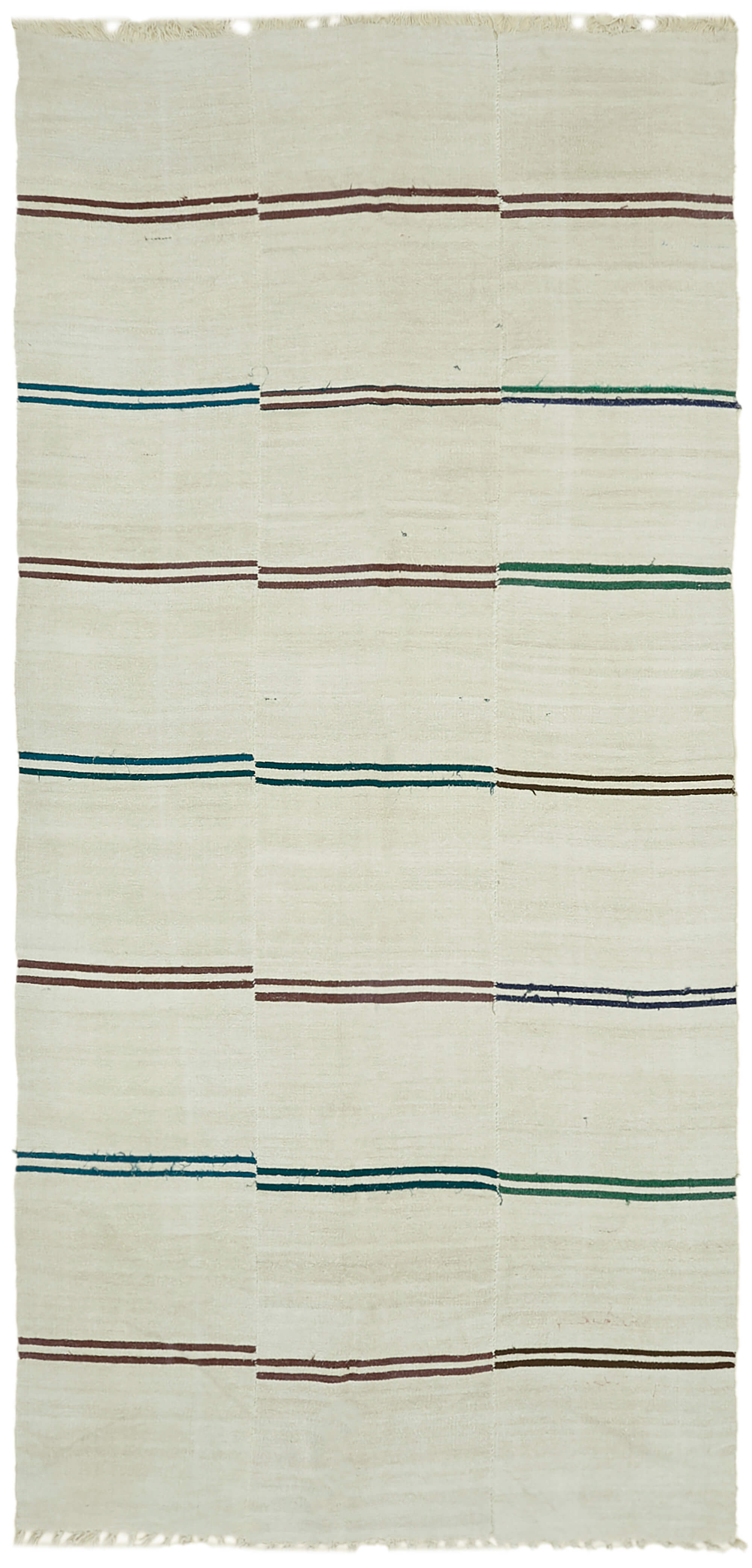 Handmade oriental kilim rug 1980, 206 cm x 410 cm
