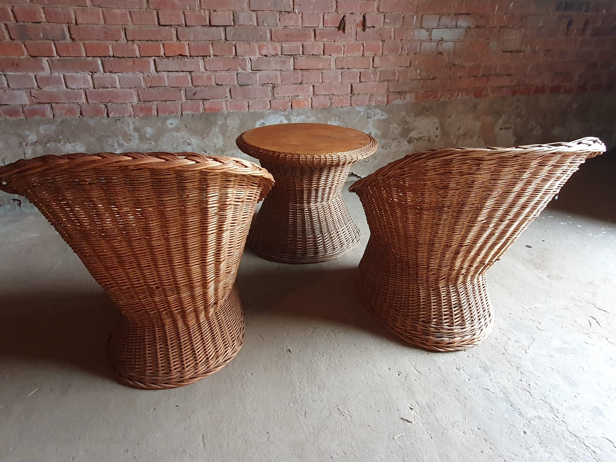 Vintage wicker living room set
