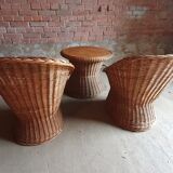 Vintage wicker living room set