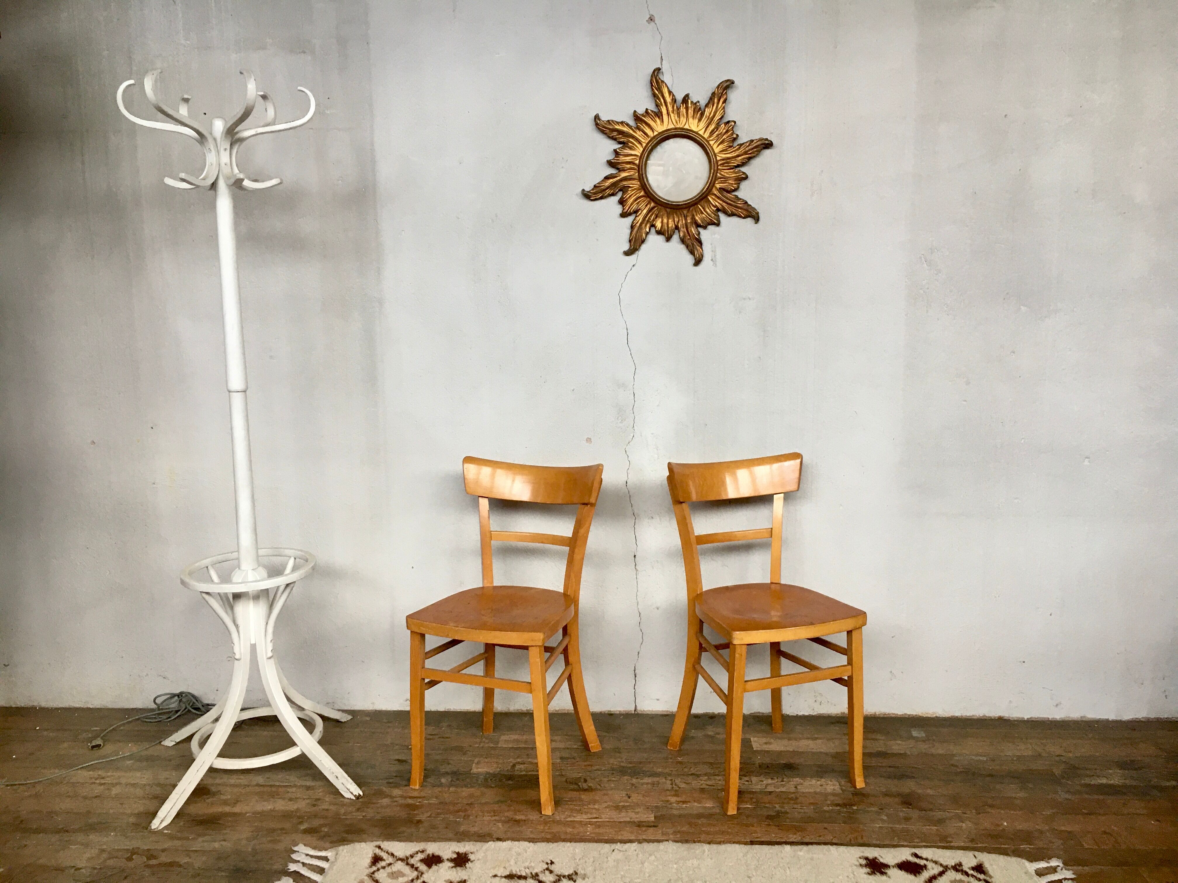 Pair of wooden chairs 1950