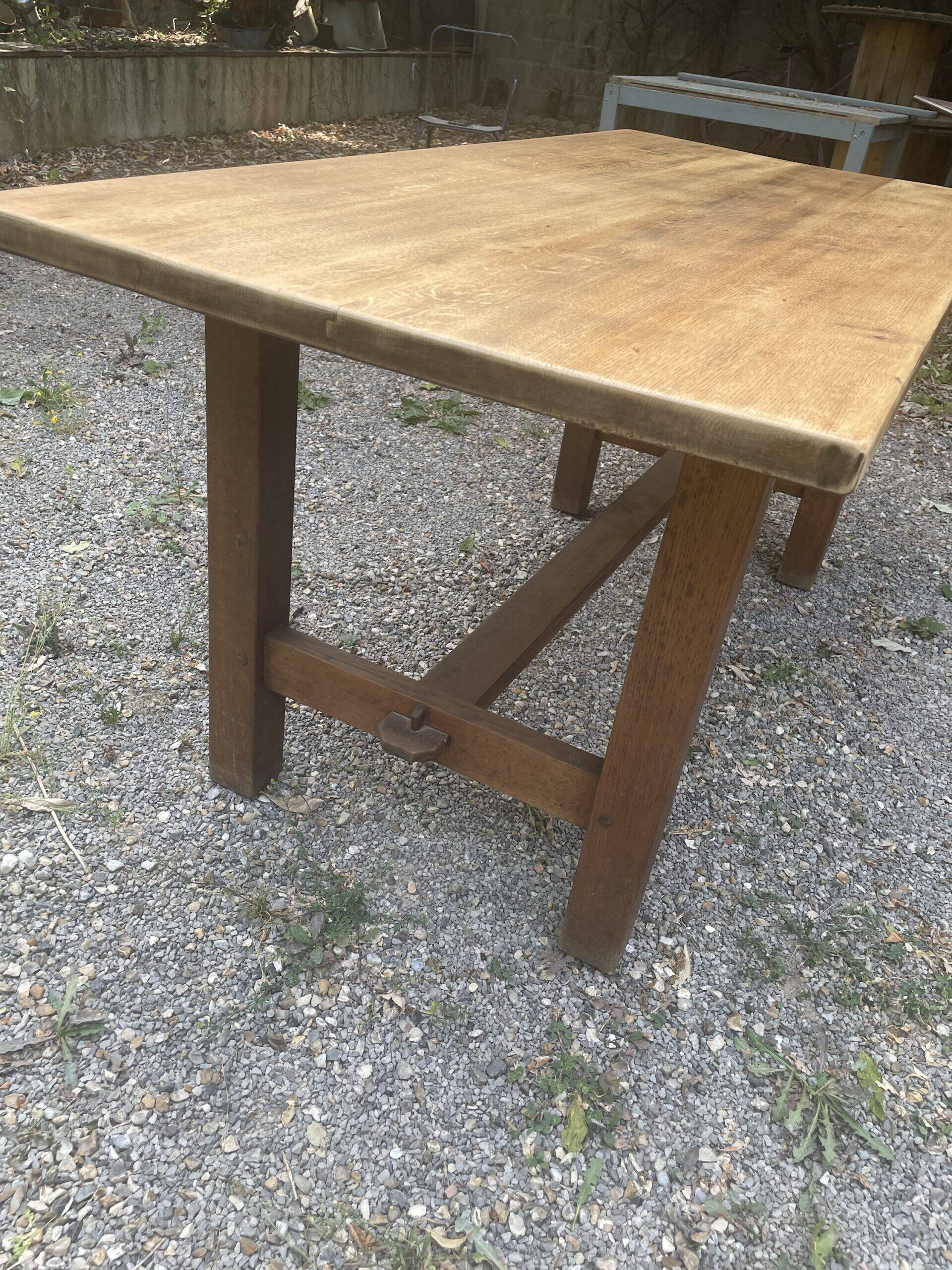 Table de ferme en chêne massif
