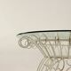 Vintage white enamelled iron garden table, Italy, 1960s