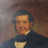 Huile sur toile portrait d'un homme ecole anglaise XIXème