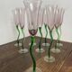 Coupes à champagne, verre soufflé, tulipe