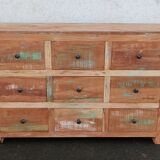 Old wooden chest of drawers 9 drawers