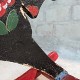Painted wooden rocking horse