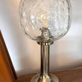 glass table lamp by Kombinat veb leuchtenbau - 1960s
