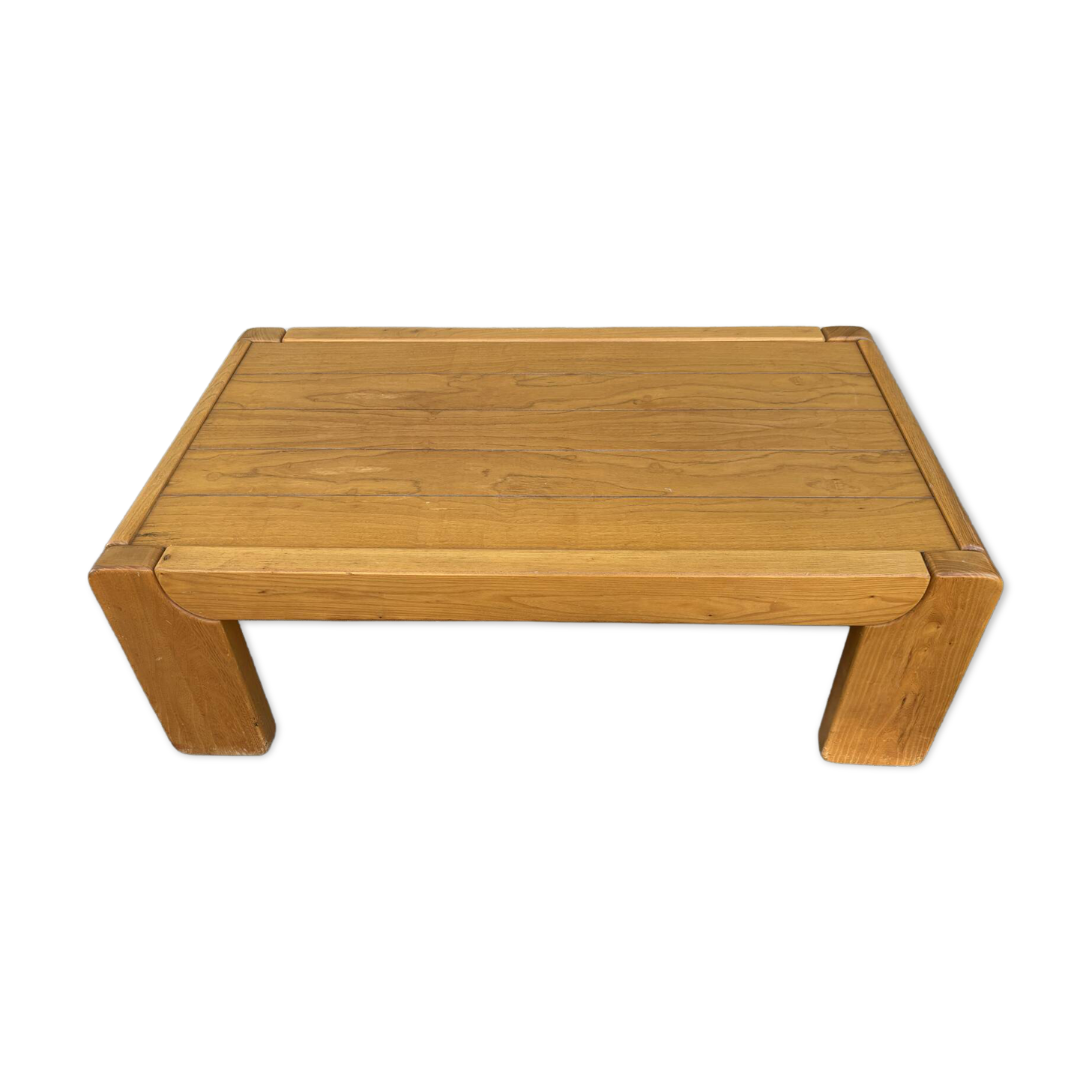 Table basse orme massif Maison Regain, 1960