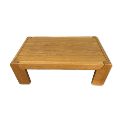 Table basse orme massif Maison Regain, 1960