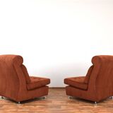 Mid-Century Italian Lounge Chairs, 1970s, Set of 2