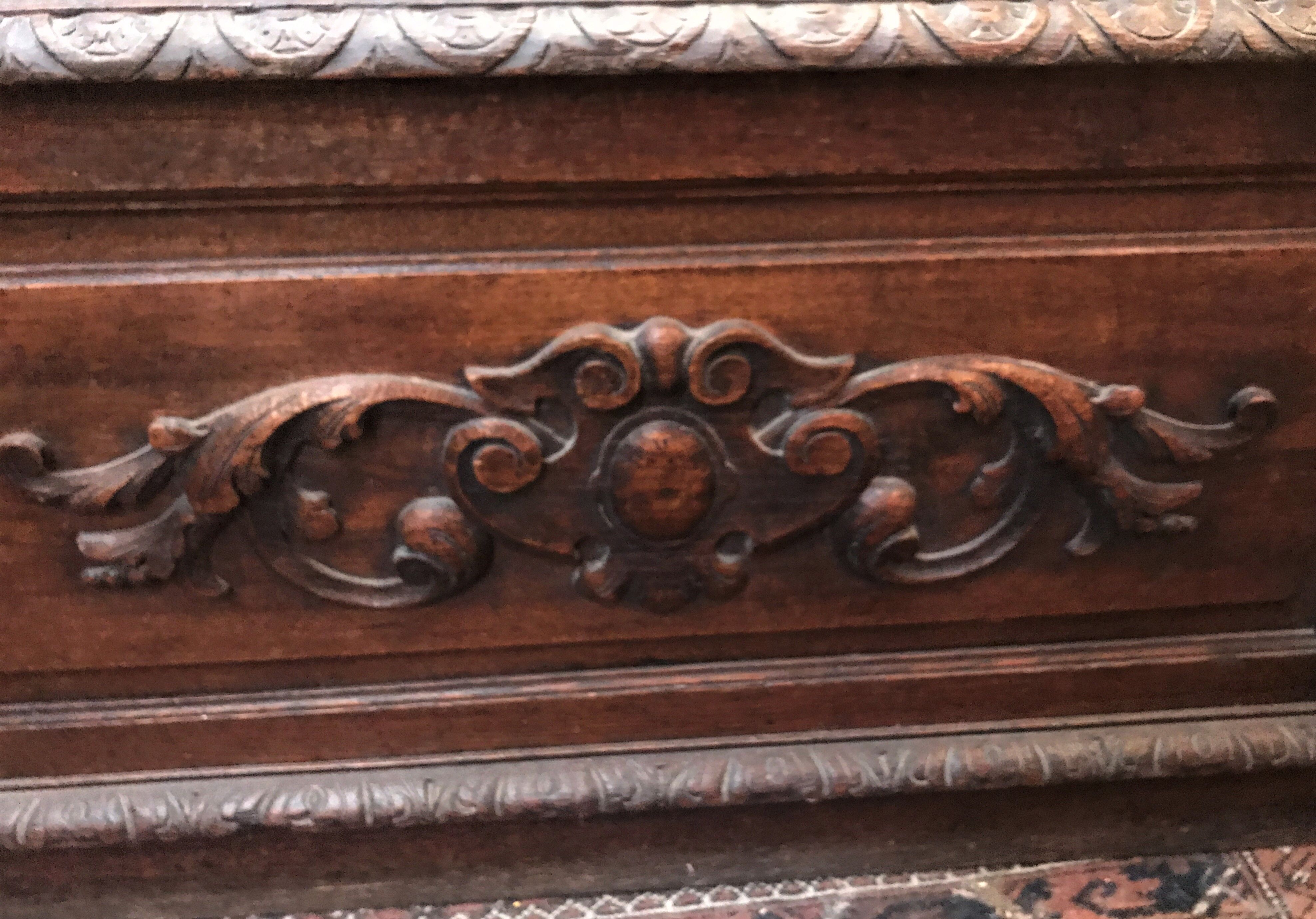 Gothic-style carved chest