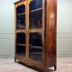 Louis xv style marquetry glass bookcase xix eme century