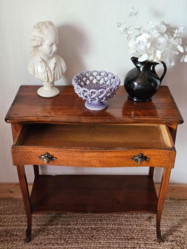 Console style Louis XV en merisier XXème