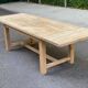 Farmhouse dining table extendable stripped in raw solid oak 180-270cm 1