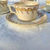 Tasses porcelaine opaque Gien début Xxieme