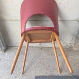 Chair cocktail armchair imitation red feet compass vintage rockabilly