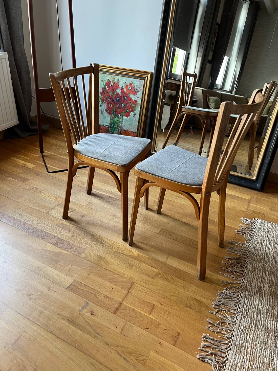Pair of vintage Baumann bistro chairs