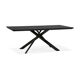 Table à manger style industrielle en bois et métal noir