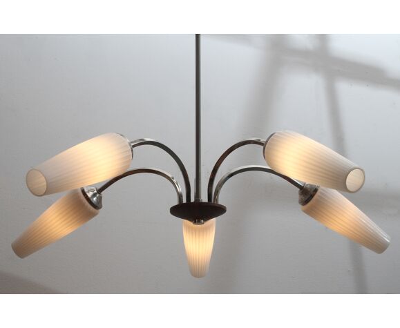 1960s Ceiling Light In Chrome And Opaline Selency 1960s Ceiling Light In Chrome And, 1960s Ceiling Light Fixtures