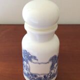 Opaline apothecary pot - container Made in Belgium
