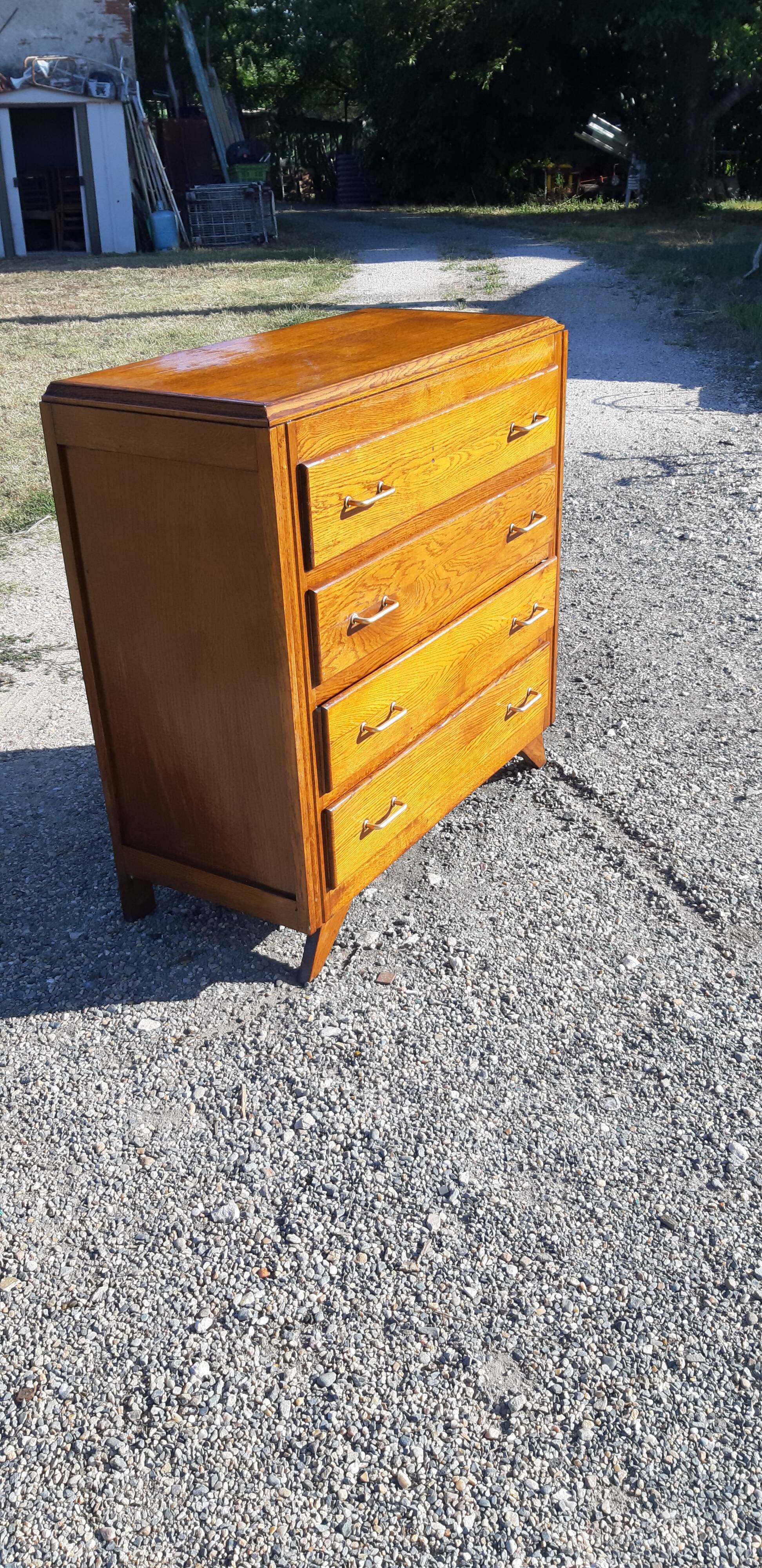 Commode vintage des années 50 pieds compas