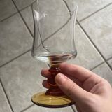 Amber wine glasses - set of 4 glasses