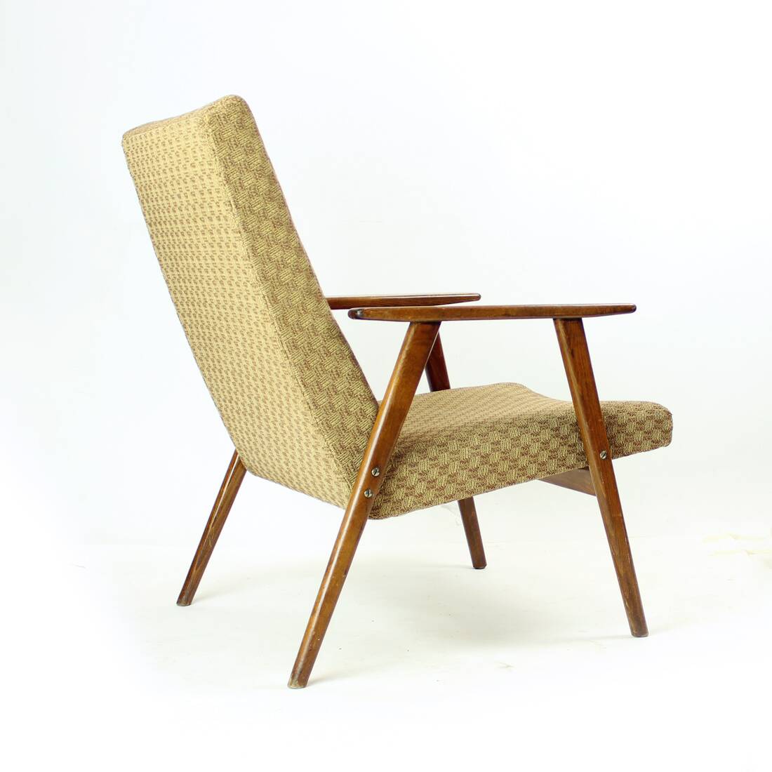 Midcentury Easy Chair In Oak, Czechoslovakia 1960s