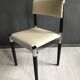 4 x Vintage Dining Table Chairs Chrome Wood 1960s