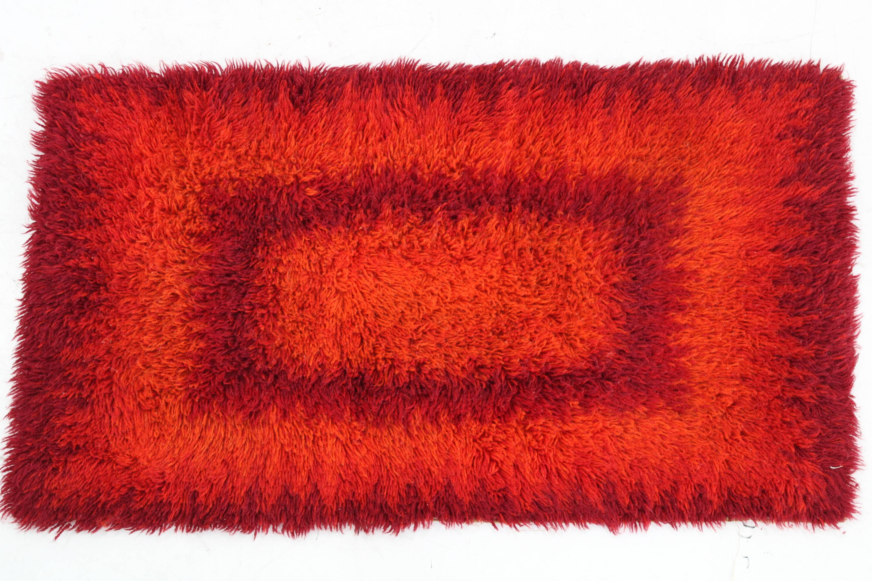 1970s Small Danish Abstract Wool Rug