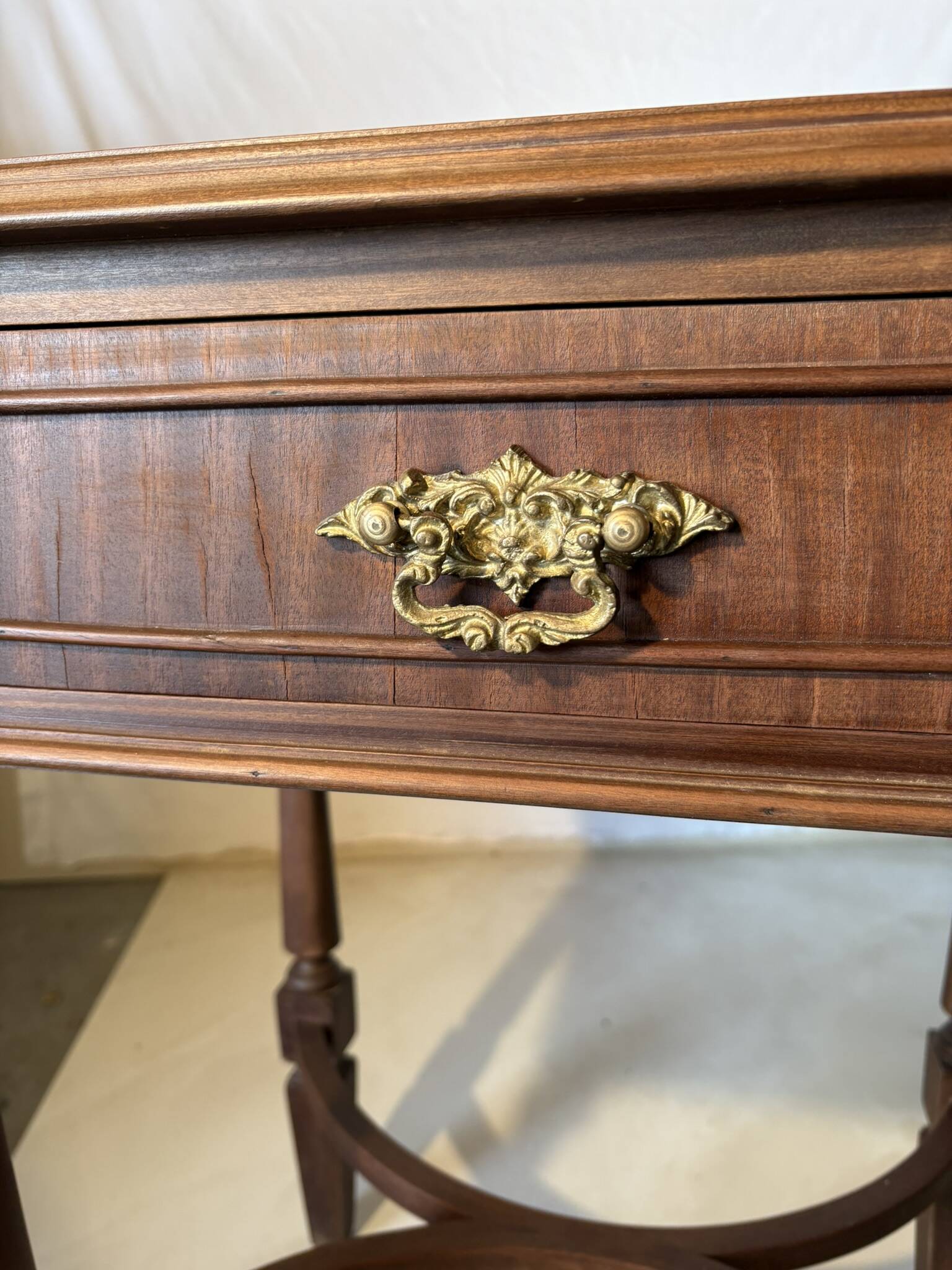 Pair of Louis XVI style bedside tables – gilt bronze details