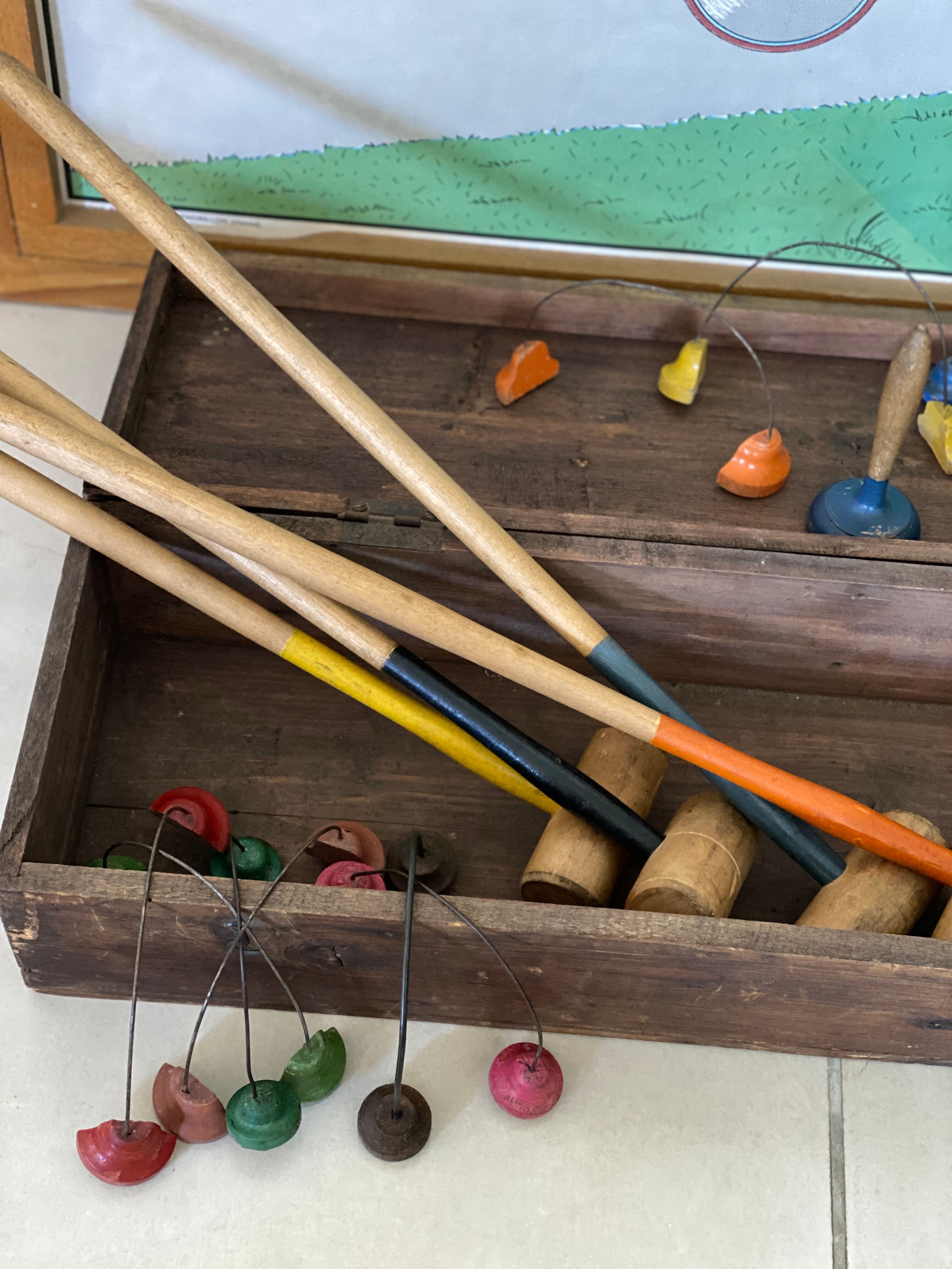 Old living room croquet game