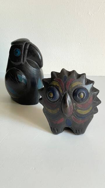 Oiseaux céramique artisanale vintage