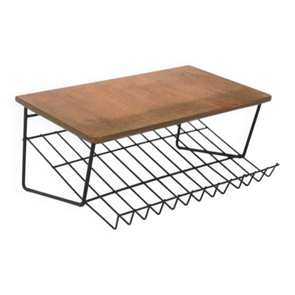 Étagère murale scandinave en teck, Suède 1960