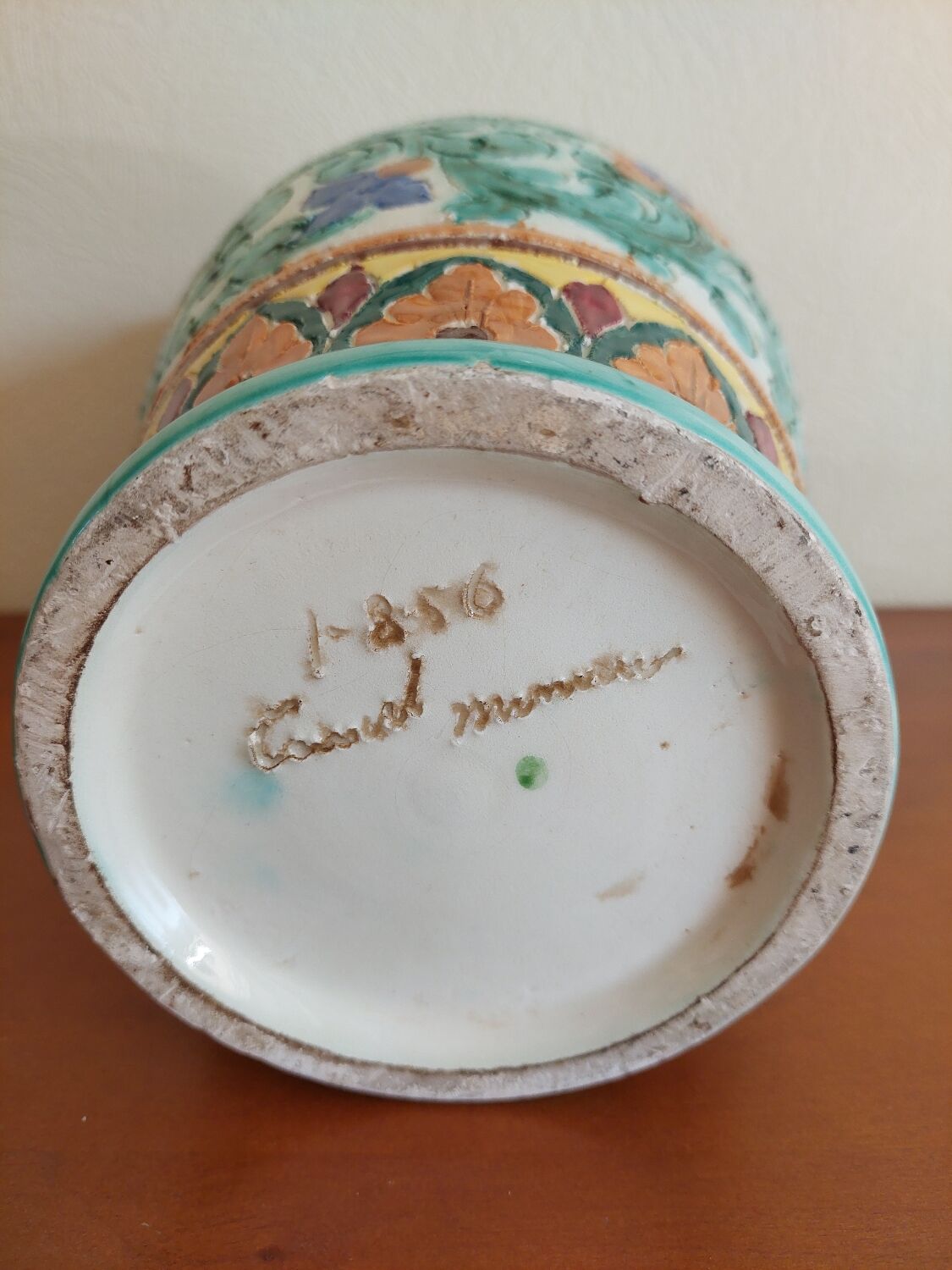 Large earthenware vase from Monaco Cerart 1950 1960