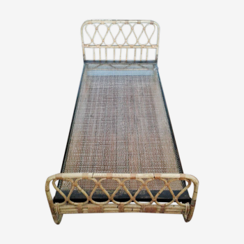 Rattan bench