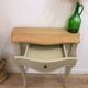 Console en bois massif, crème d'artichaut