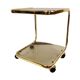Glass mobile table | bar, Hollywood Regency style, Huwa-Spiegel, Germany 1970s