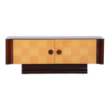 Artdeco small checkered inlay cabinet by Jindrich Halabala, Up Zavody, 1940s