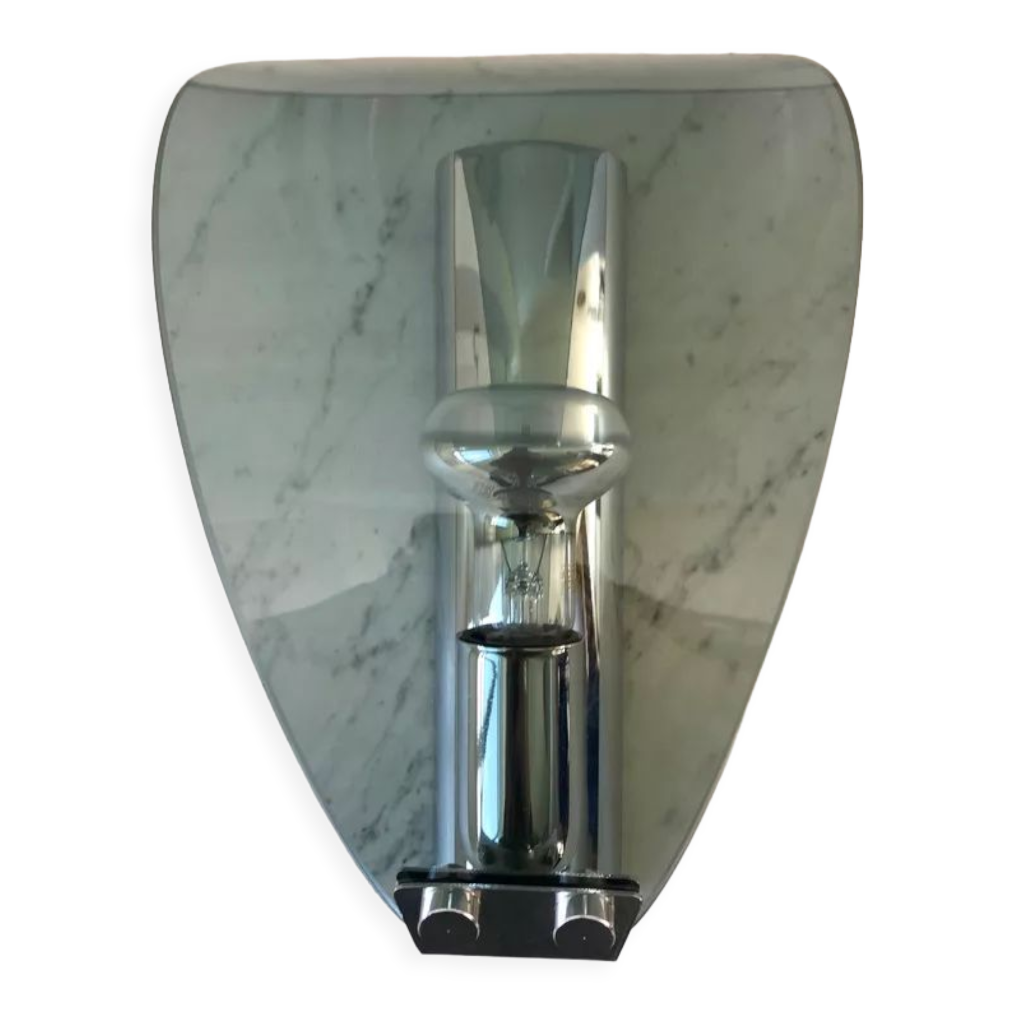 Wall lamp in chrome and smoked glass 70s