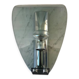 Wall lamp in chrome and smoked glass 70s