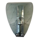 Wall lamp in chrome and smoked glass 70s