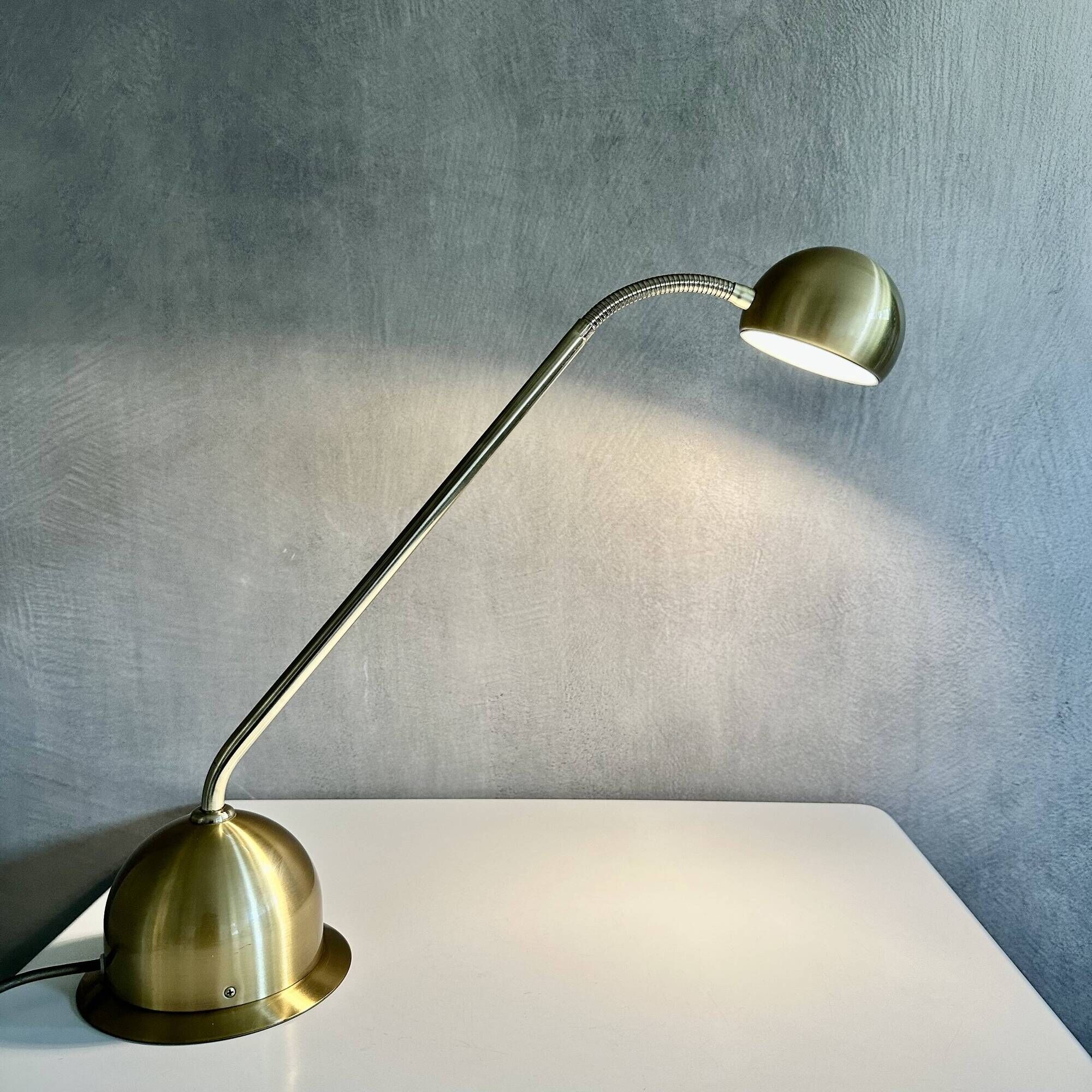 Vintage Hustadt Table Lamp – Brass Globe Lamp | Reading Lamp | Spot Lamp