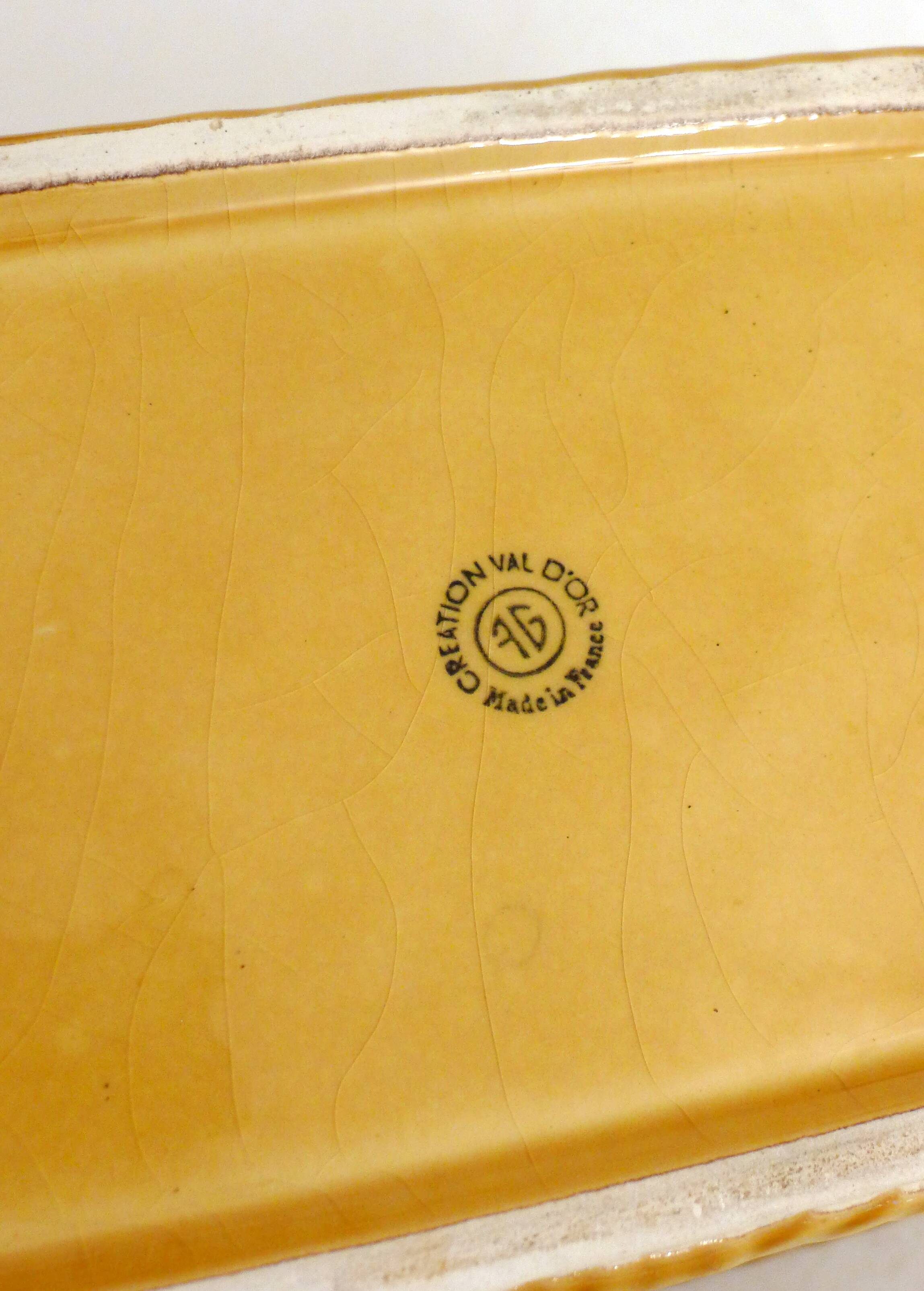 Boite barbotine Panier de noisettes Gien 1960'