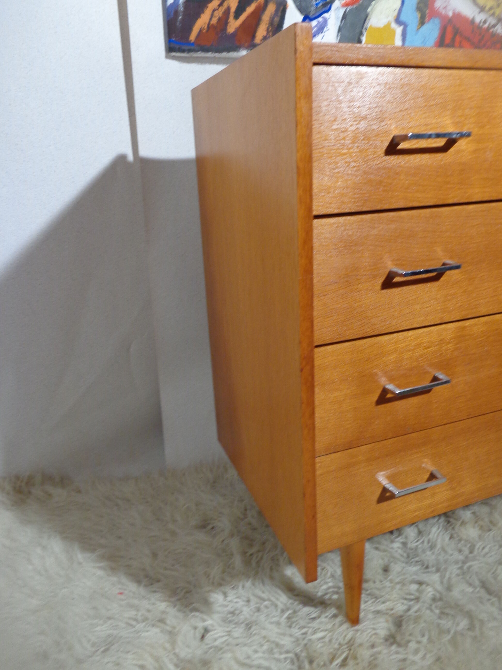 Vintage dresser of the 60s in light wood